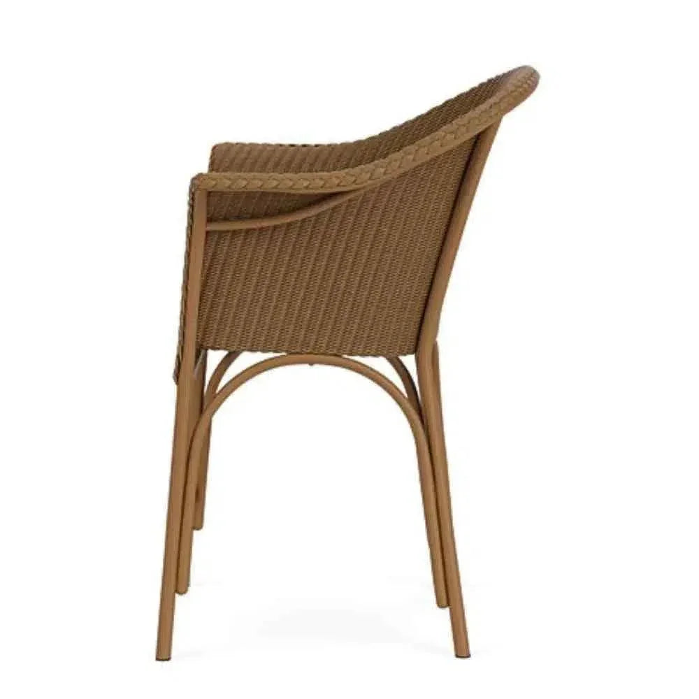All Seasons Balcony Stool Padded Seat Wicker Outdoor-Outdoor Accent Chairs-Lloyd Flanders-LOOMLAN