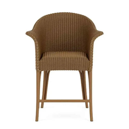 All Seasons Balcony Stool Padded Seat Wicker Outdoor-Outdoor Accent Chairs-Lloyd Flanders-LOOMLAN