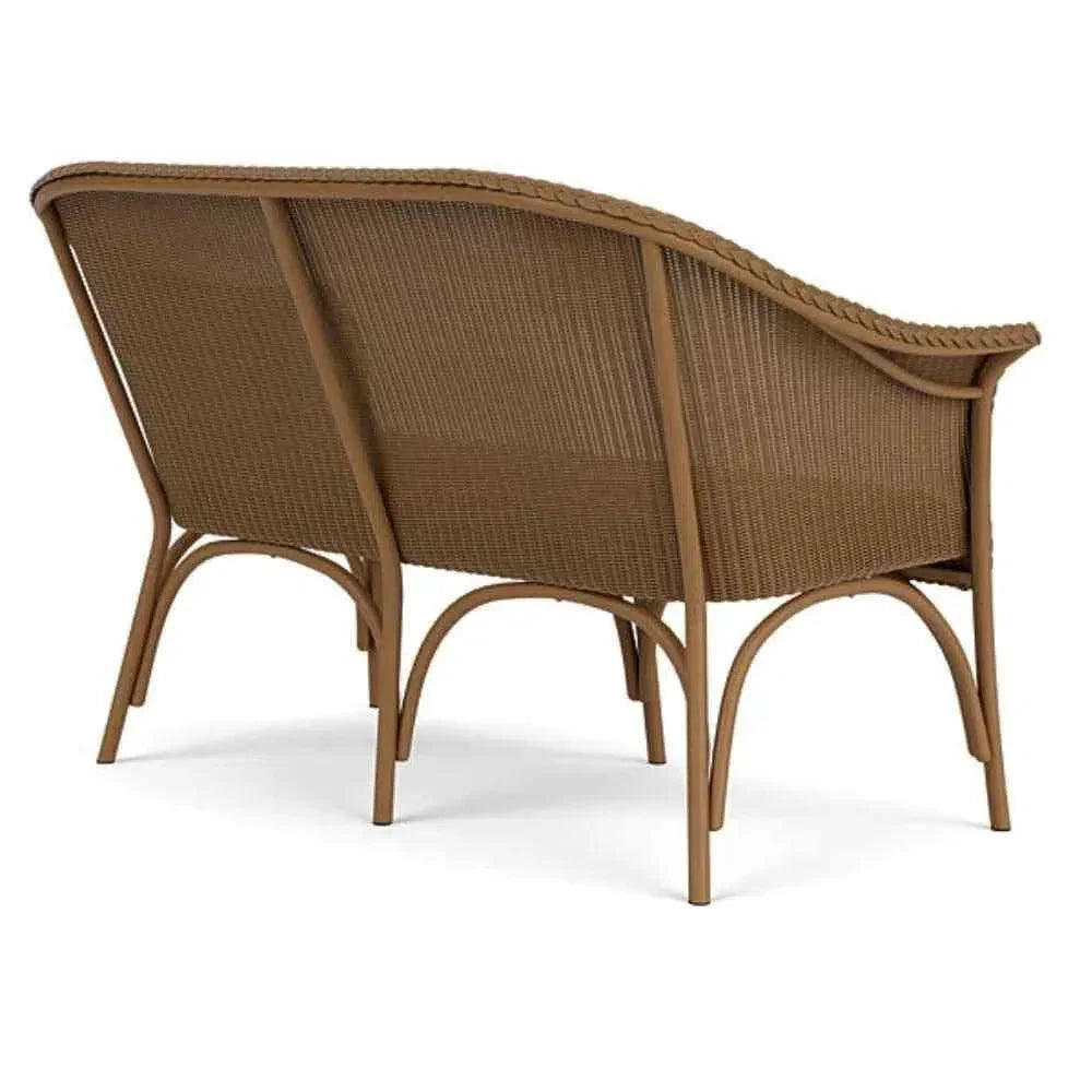 All Seasons Settee Padded Seat Wicker Outdoor Furniture - LOOMLAN - Lloyd Flanders - Outdoor Sofas & Loveseats