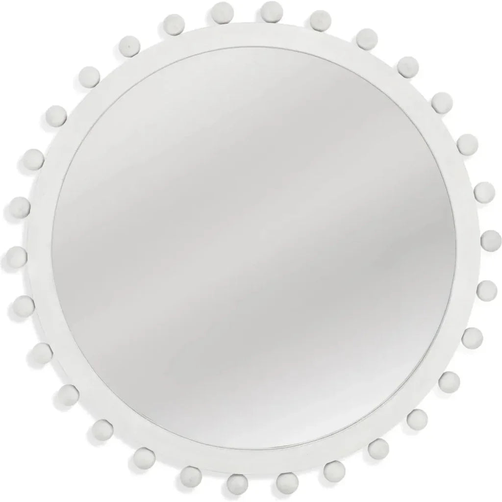 Allard Wood White Wall Mirror - LOOMLAN - Bassett Mirror - Wall Mirrors