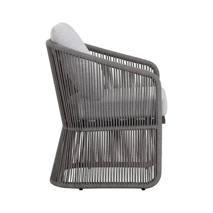 Allariz Fabric Outdoor Dining Armchair-Outdoor Dining Chairs-SUNPAN-LOOMLAN