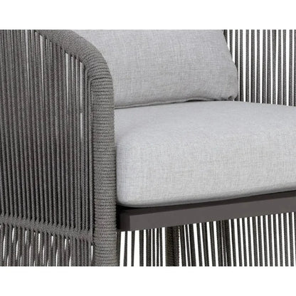 Allariz Fabric Outdoor Dining Armchair-Outdoor Dining Chairs-SUNPAN-LOOMLAN