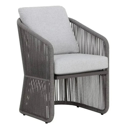 Allariz Fabric Outdoor Dining Armchair-Outdoor Dining Chairs-SUNPAN-Gracebay Light Grey-LOOMLAN