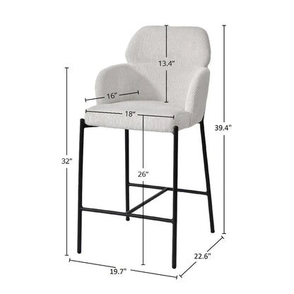 Allegra Performance Fabric Counter Stool - LOOMLAN - LH Imports - Counter Stools
