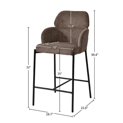 Allegra Performance Fabric Counter Stool - LOOMLAN - LH Imports - Counter Stools