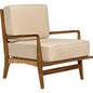 Allister Teak Wood and Rattan Arm Chair - LOOMLAN - Noir - Accent Chairs