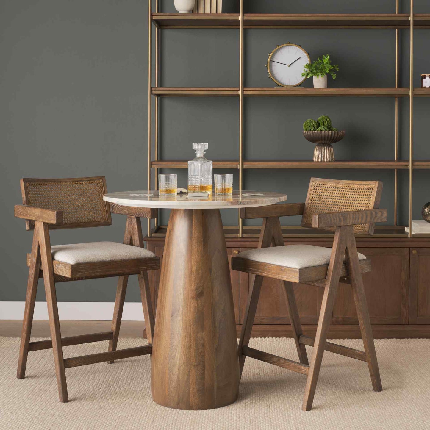 Allyson Marble Top Round Bistro Table