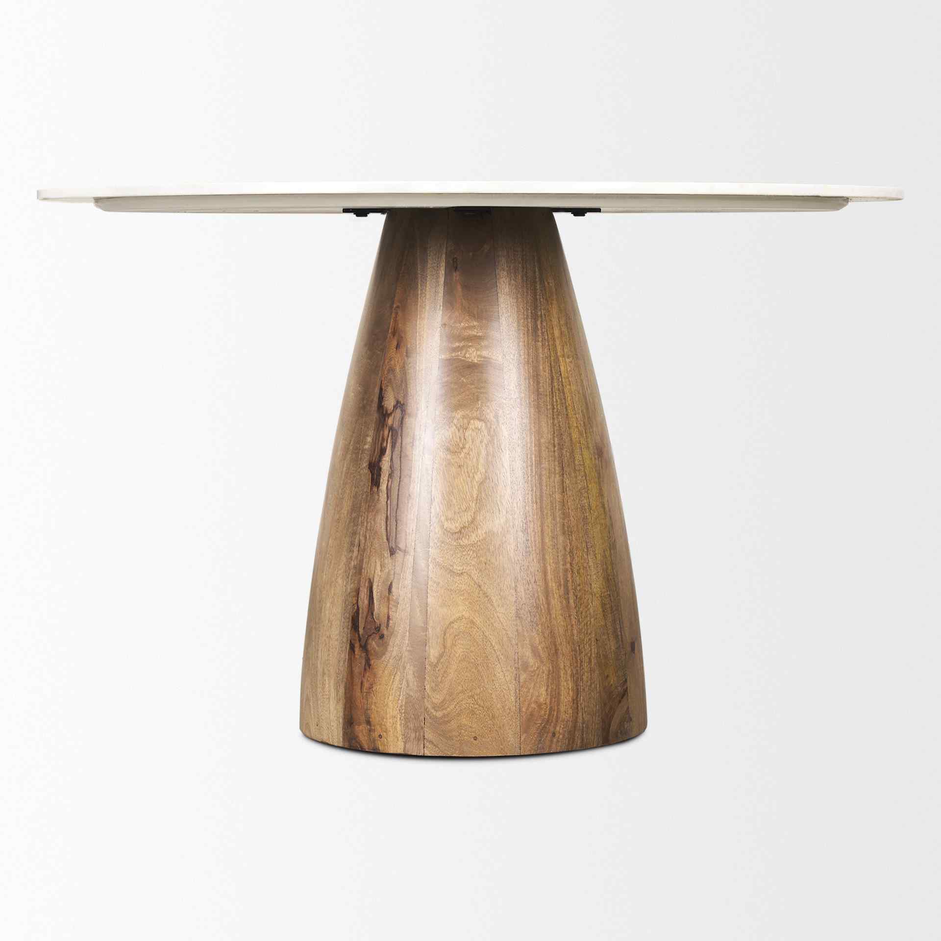 Allyson Marble Top Round Dining Table-Dining Tables-Mercana-LOOMLAN