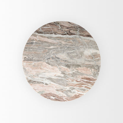 Allyson Marble Top Round Dining Table-Dining Tables-Mercana-LOOMLAN