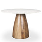 Allyson Marble Top Round Dining Table-Dining Tables-Mercana-Whte Marble | 42"-LOOMLAN