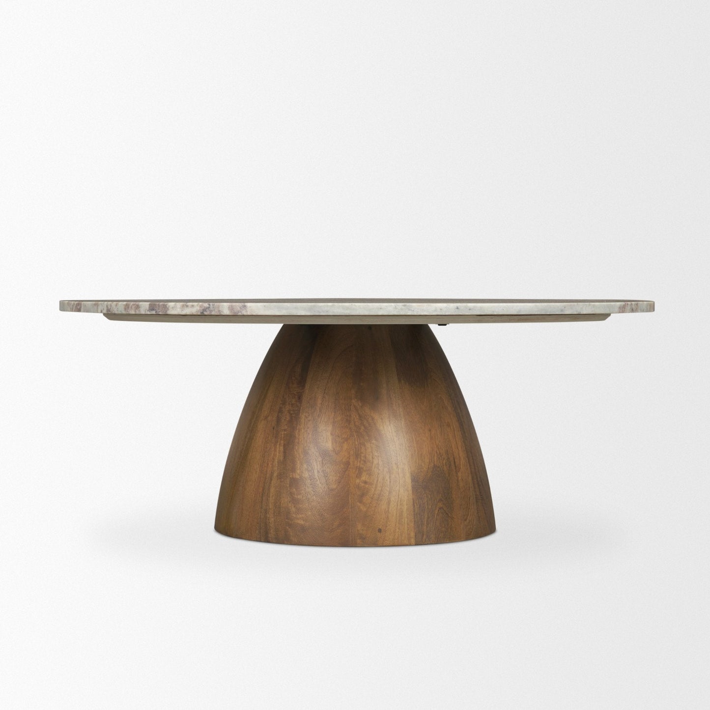 Allyson Pink Marble Top Round Coffee Table