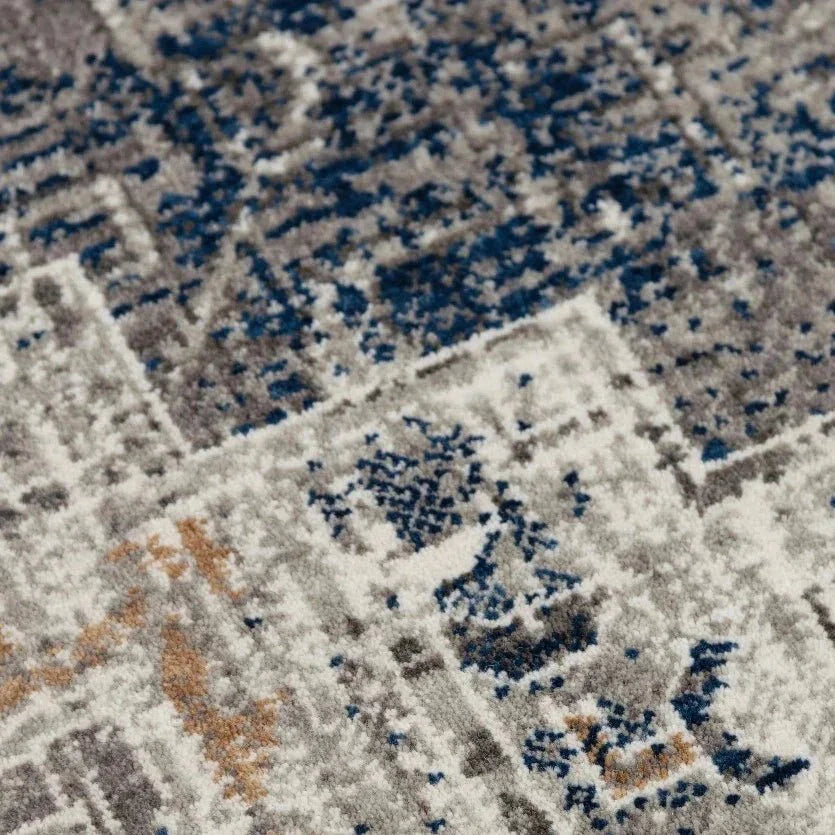 Alma Medallion Dark Gray Large Area Rugs - LOOMLAN - LOOMLAN - Area Rugs