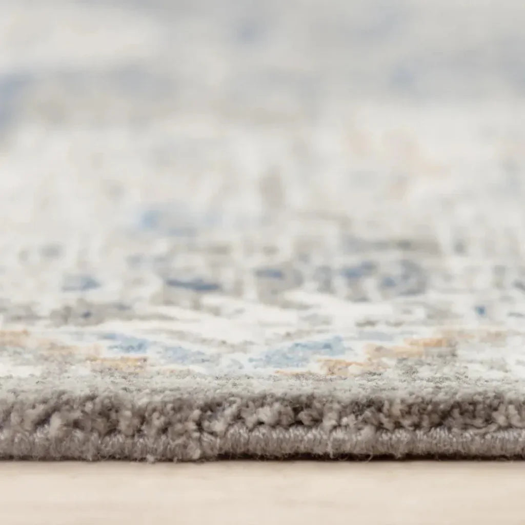 Alma Medallion Dark Gray Large Area Rugs - LOOMLAN - LOOMLAN - Area Rugs