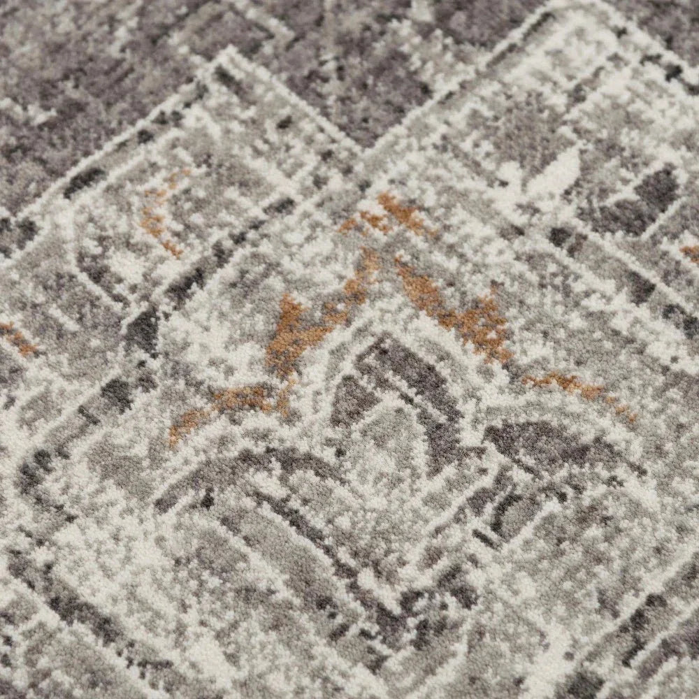 Alon Medallion Light Gray Large Area Rugs - LOOMLAN - LOOMLAN - Area Rugs