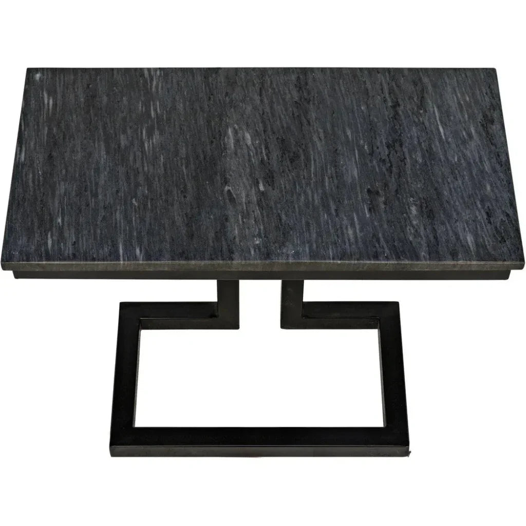 Alonzo Rectangle Marble Top Side Table