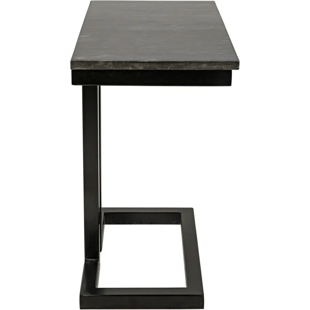 Alonzo Rectangle Marble Top Side Table