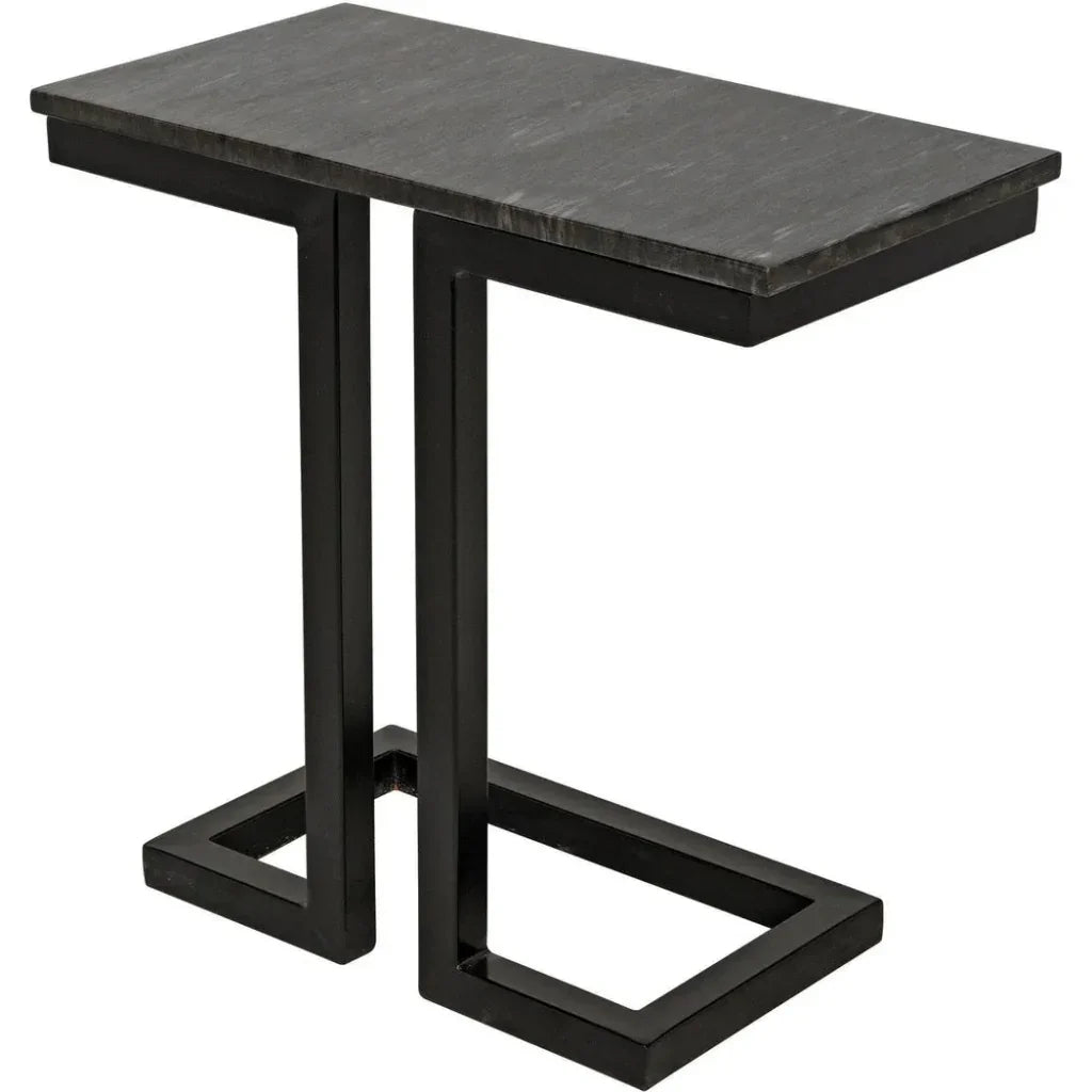 Alonzo Rectangle Marble Top Side Table