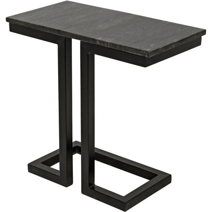 Alonzo Rectangle Marble Top Side Table