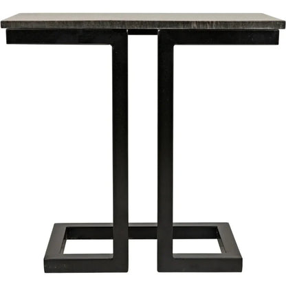 Alonzo Rectangle Marble Top Side Table