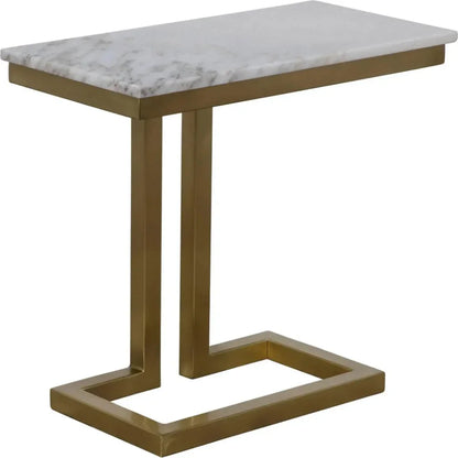 Alonzo Rectangle Marble Top Side Table