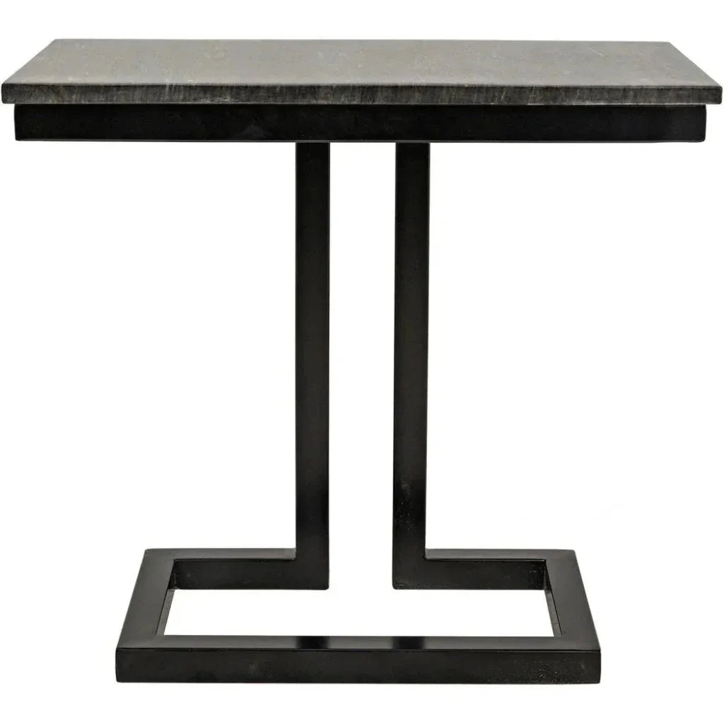 Alonzo Rectangle Marble Top Side Table