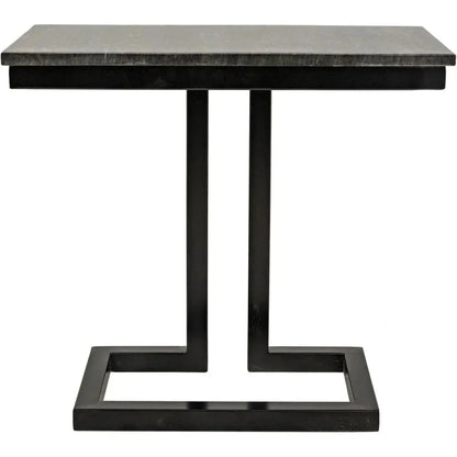Alonzo Rectangle Marble Top Side Table