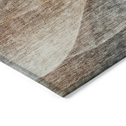 Alora Brown Washable Indoor - Outdoor Rug - LOOMLAN - LOOMLAN Rugs - Outdoor Rugs