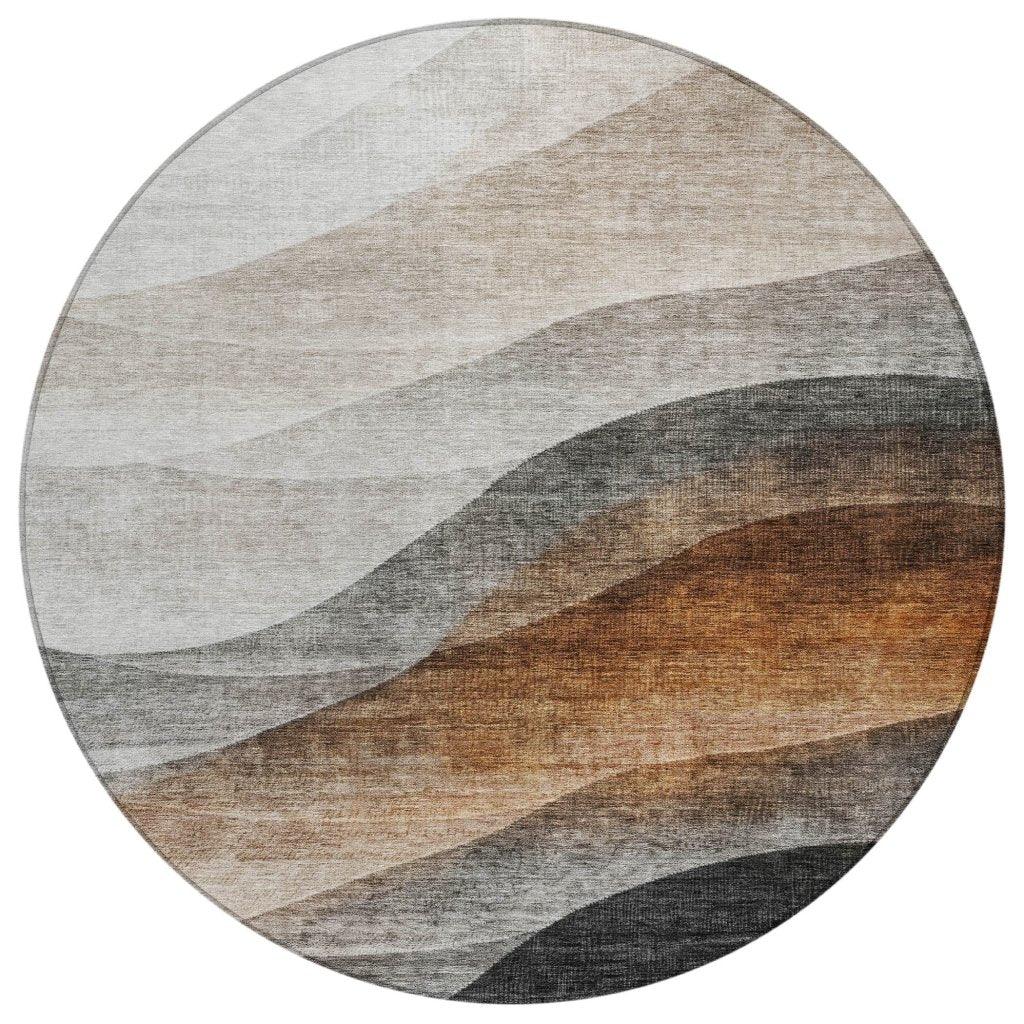 Alora Brown Washable Indoor - Outdoor Rug - LOOMLAN - LOOMLAN Rugs - Outdoor Rugs