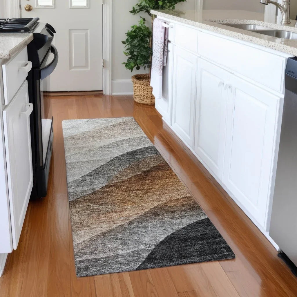 Alora Brown Washable Indoor - Outdoor Rug - LOOMLAN - LOOMLAN Rugs - Outdoor Rugs