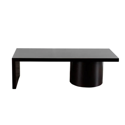Alpert Wooden Black Coffee Table - LOOMLAN - Peninsula Home - Coffee Tables
