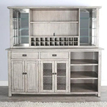 Alpine Grey Buffet And Hutch for Dining Room - LOOMLAN - Sunny D - Buffets & Curios