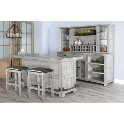 Alpine Grey Buffet And Hutch for Dining Room - LOOMLAN - Sunny D - Buffets & Curios