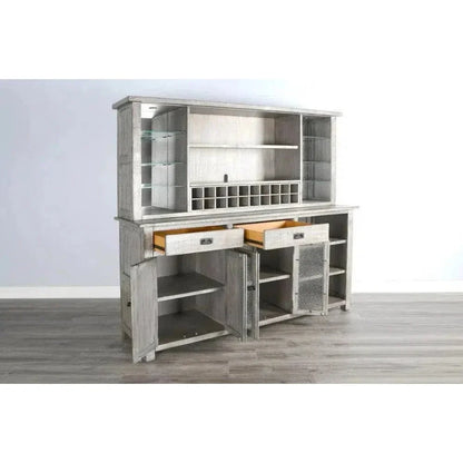 Alpine Grey Buffet And Hutch for Dining Room - LOOMLAN - Sunny D - Buffets & Curios