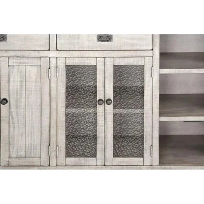 Alpine Grey Buffet And Hutch for Dining Room - LOOMLAN - Sunny D - Buffets & Curios