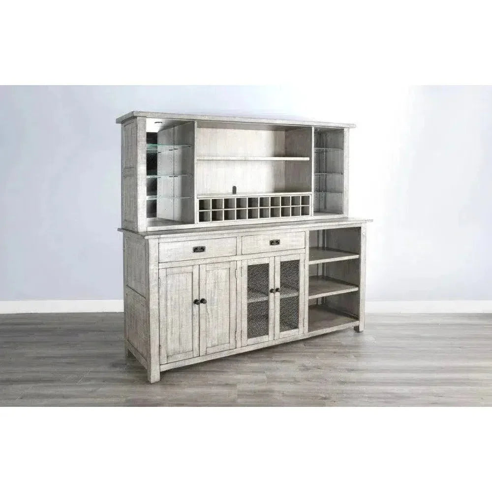 Alpine Grey Buffet And Hutch for Dining Room - LOOMLAN - Sunny D - Buffets & Curios