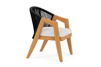Alpine Teak Wooden Outdoor Dining Armchair-Outdoor Dining Chairs-Lloyd Flanders-LOOMLAN