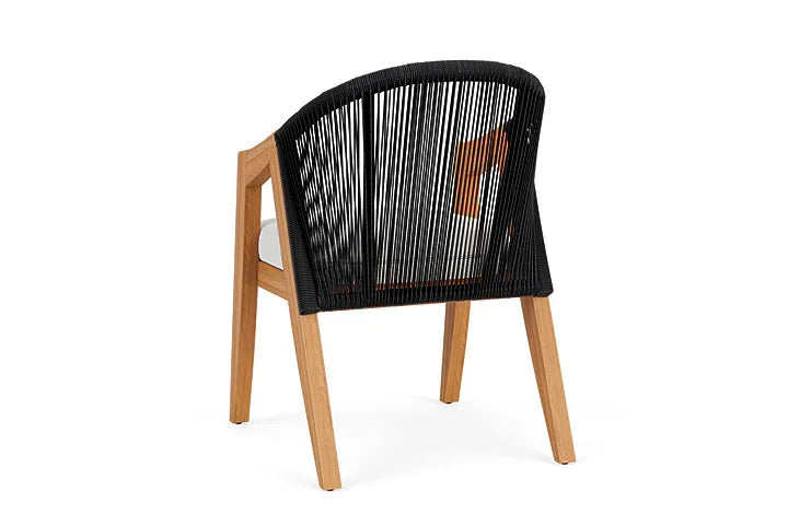 Alpine Teak Wooden Outdoor Dining Armchair-Outdoor Dining Chairs-Lloyd Flanders-LOOMLAN