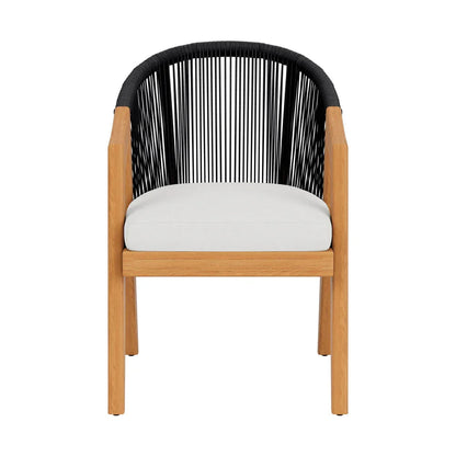 Alpine Teak Wooden Outdoor Dining Armchair-Outdoor Dining Chairs-Lloyd Flanders-LOOMLAN