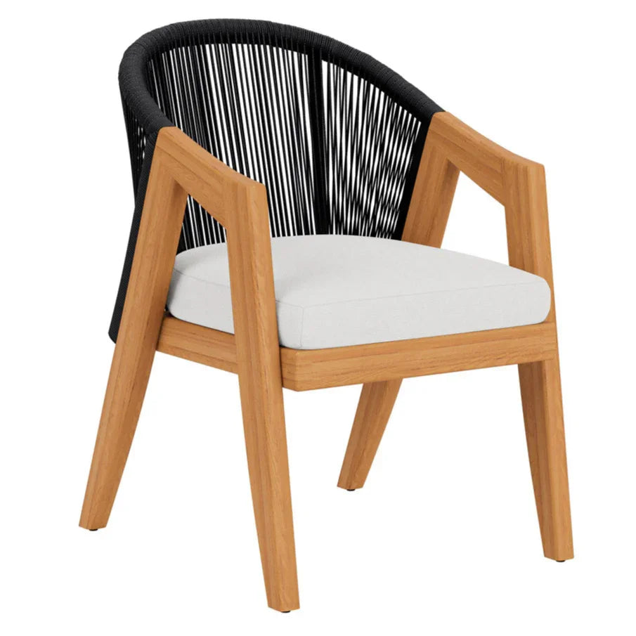 Alpine Teak Wooden Outdoor Dining Armchair-Outdoor Dining Chairs-Lloyd Flanders-LOOMLAN