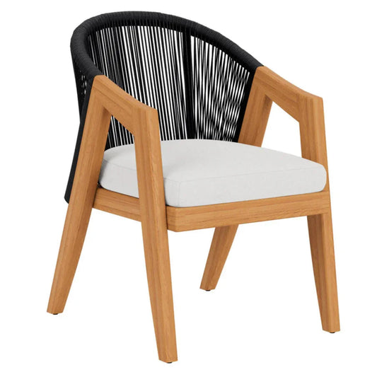 Alpine Teak Wooden Outdoor Dining Armchair-Outdoor Dining Chairs-Lloyd Flanders-LOOMLAN
