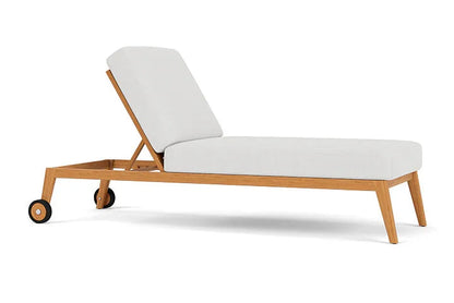 Alpine Teak Wooden Outdoor Pool Chaise-Outdoor Chaises-Lloyd Flanders-LOOMLAN