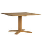 Alpine Teak Wooden Pedestal Outdoor Dining Table-Outdoor Dining Tables-Lloyd Flanders-LOOMLAN