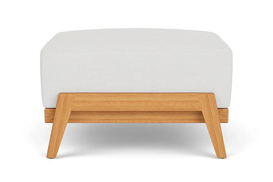 Alpine Teak Wooden Rectangular Outdoor Ottoman-Outdoor Ottomans-Lloyd Flanders-LOOMLAN