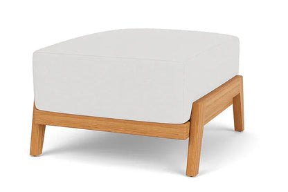 Alpine Teak Wooden Rectangular Outdoor Ottoman-Outdoor Ottomans-Lloyd Flanders-LOOMLAN