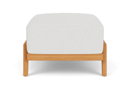 Alpine Teak Wooden Rectangular Outdoor Ottoman-Outdoor Ottomans-Lloyd Flanders-LOOMLAN