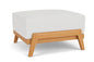 Alpine Teak Wooden Rectangular Outdoor Ottoman-Outdoor Ottomans-Lloyd Flanders-LOOMLAN