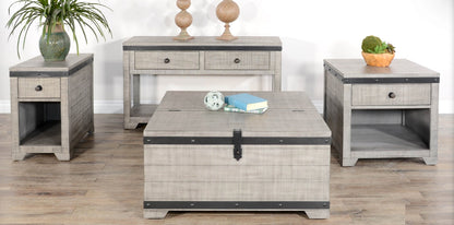 Alpine Two Drawers Wood Console Table