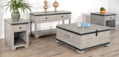 Alpine Two Drawers Wood Console Table