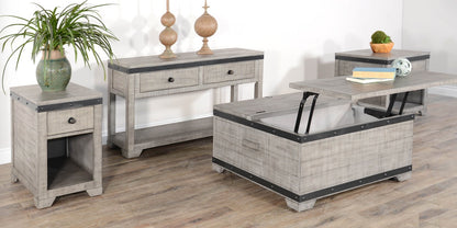 Alpine Two Drawers Wood Console Table