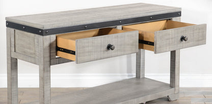 Alpine Two Drawers Wood Console Table